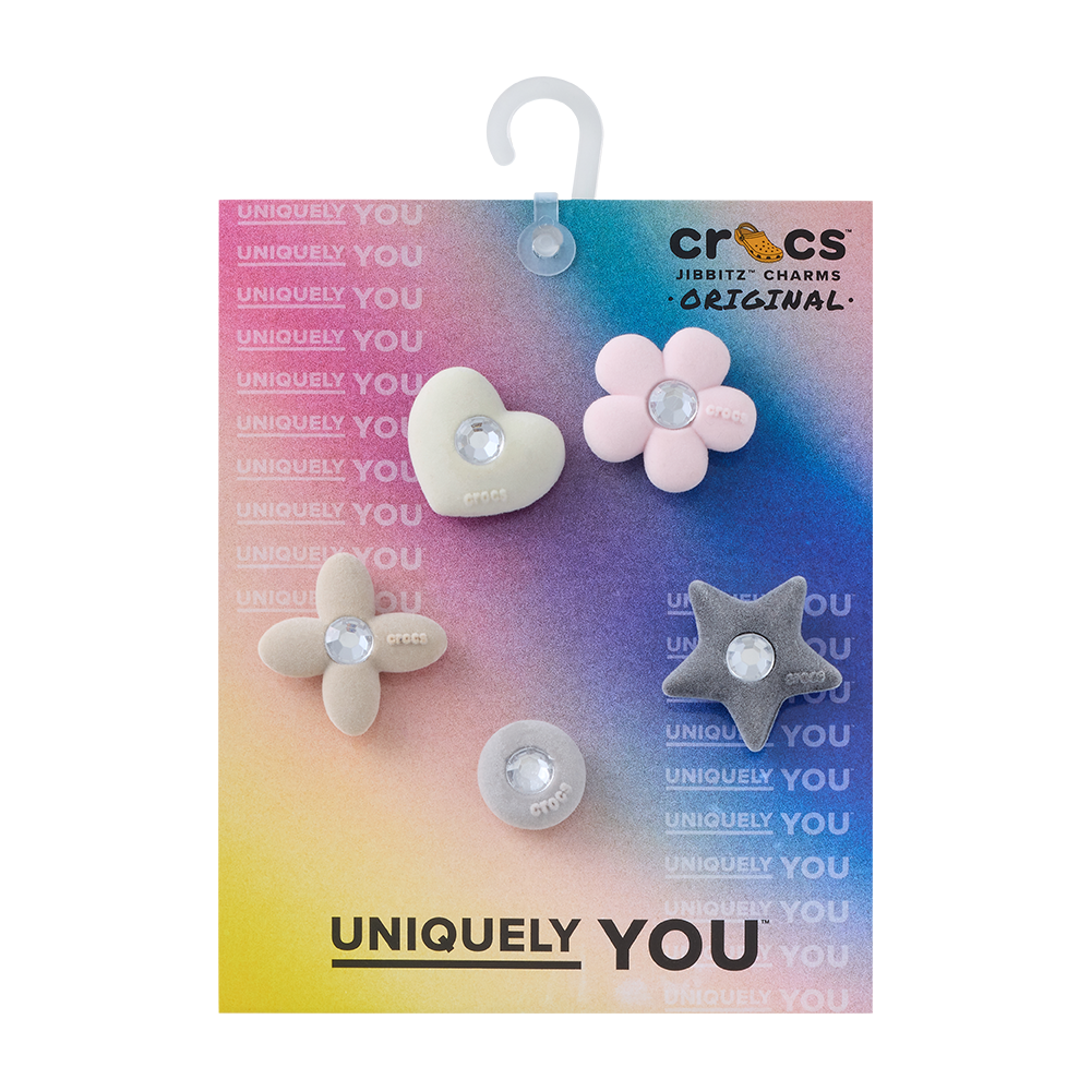 Rhinestone Flocked Shapes 5 Pack