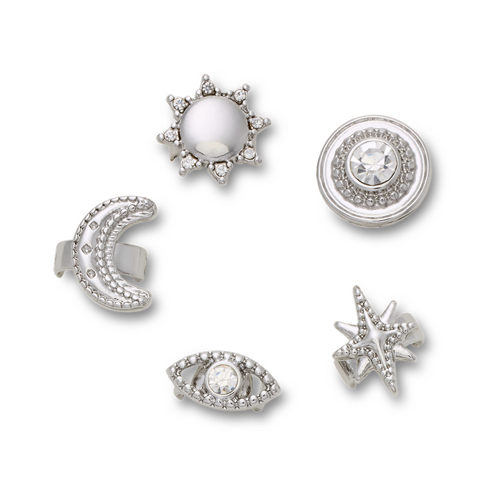 Sandal C Charms Silver Icons 5 Pack