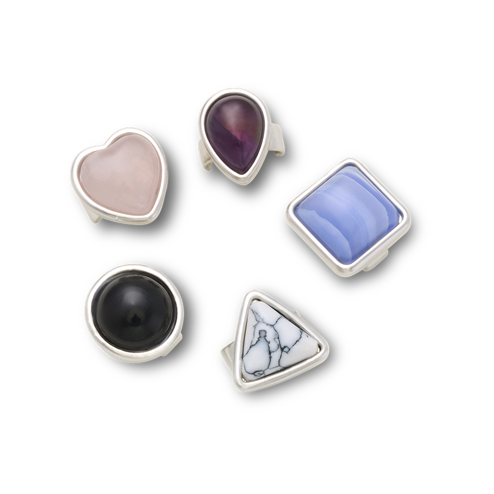 Sandal C Charms Gem Shapes 5 Pack