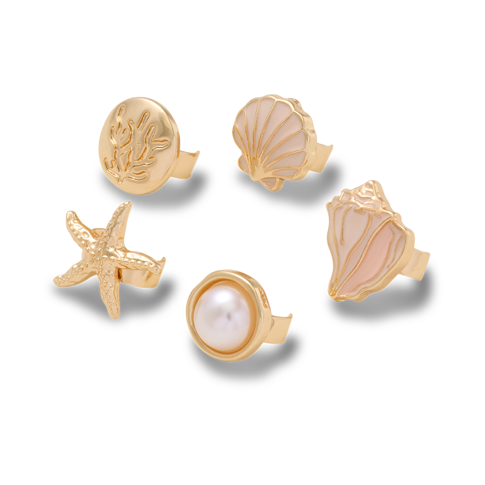 Sandal C Charms Nautical Gold 5 Pack