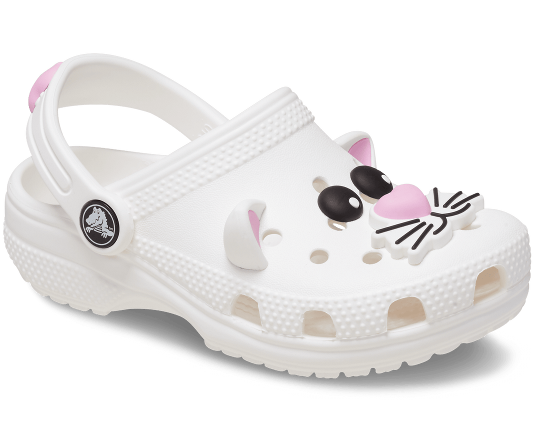 Toddler's Classic I AM White Cat Clog