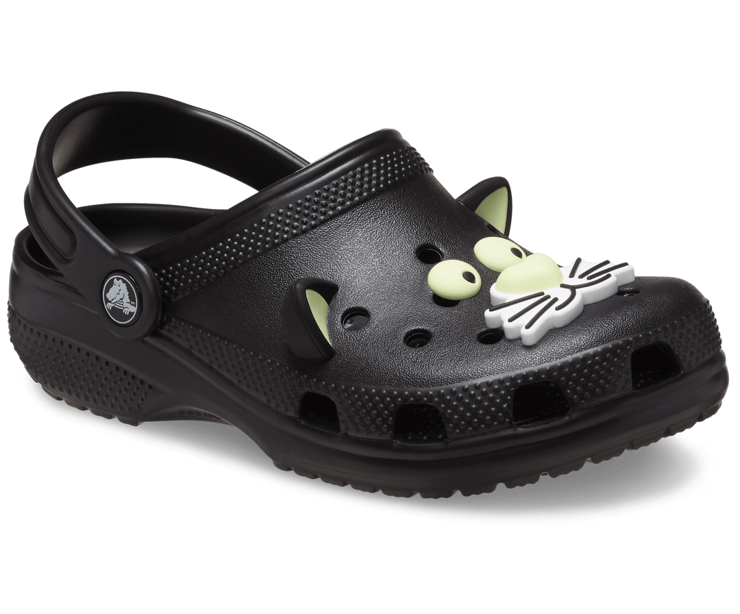 Toddler's Classic Glow-In-the-Dark Black Cat Clog