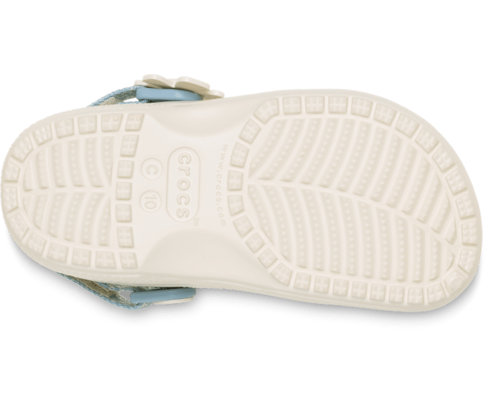 Toddler's Classic Denim Flower Adjustable Backstrap Clog