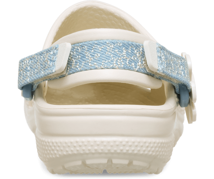 Toddler's Classic Denim Flower Adjustable Backstrap Clog