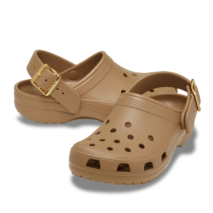 Classic Metallic Buckle Clog
