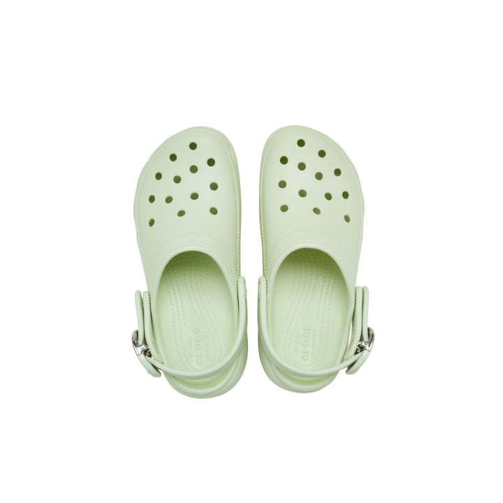 Platform Dipped Metallic Buckle Clog