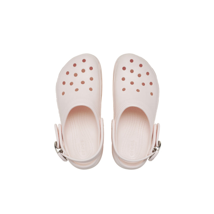 Platform Dipped Metallic Buckle Clog