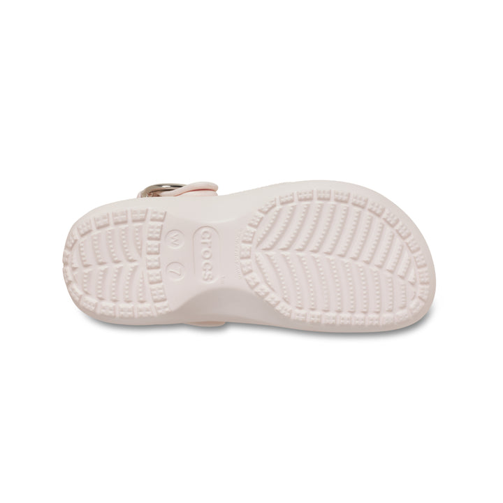 Platform Dipped Metallic Buckle Clog