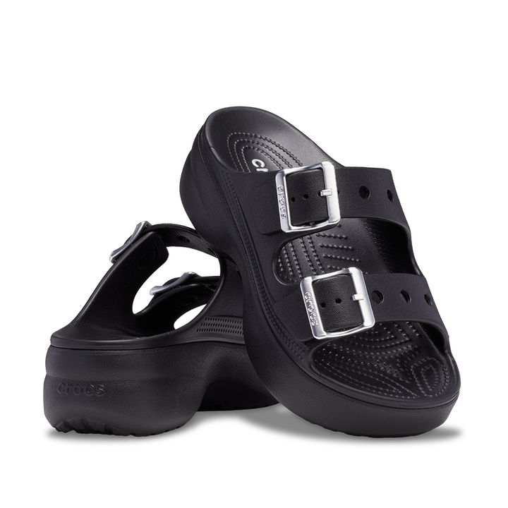 Womens Saturday Metallic Buckle Platform Sandal