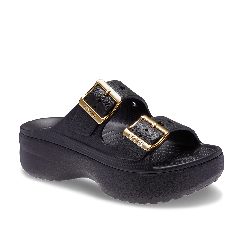 Womens Saturday Metallic Buckle Platform Sandal