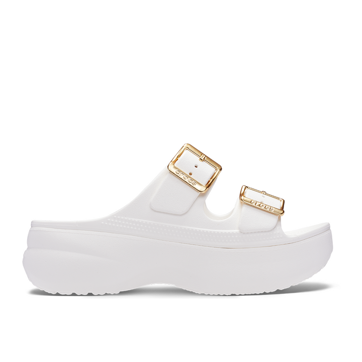 Womens Saturday Metallic Buckle Platform Sandal