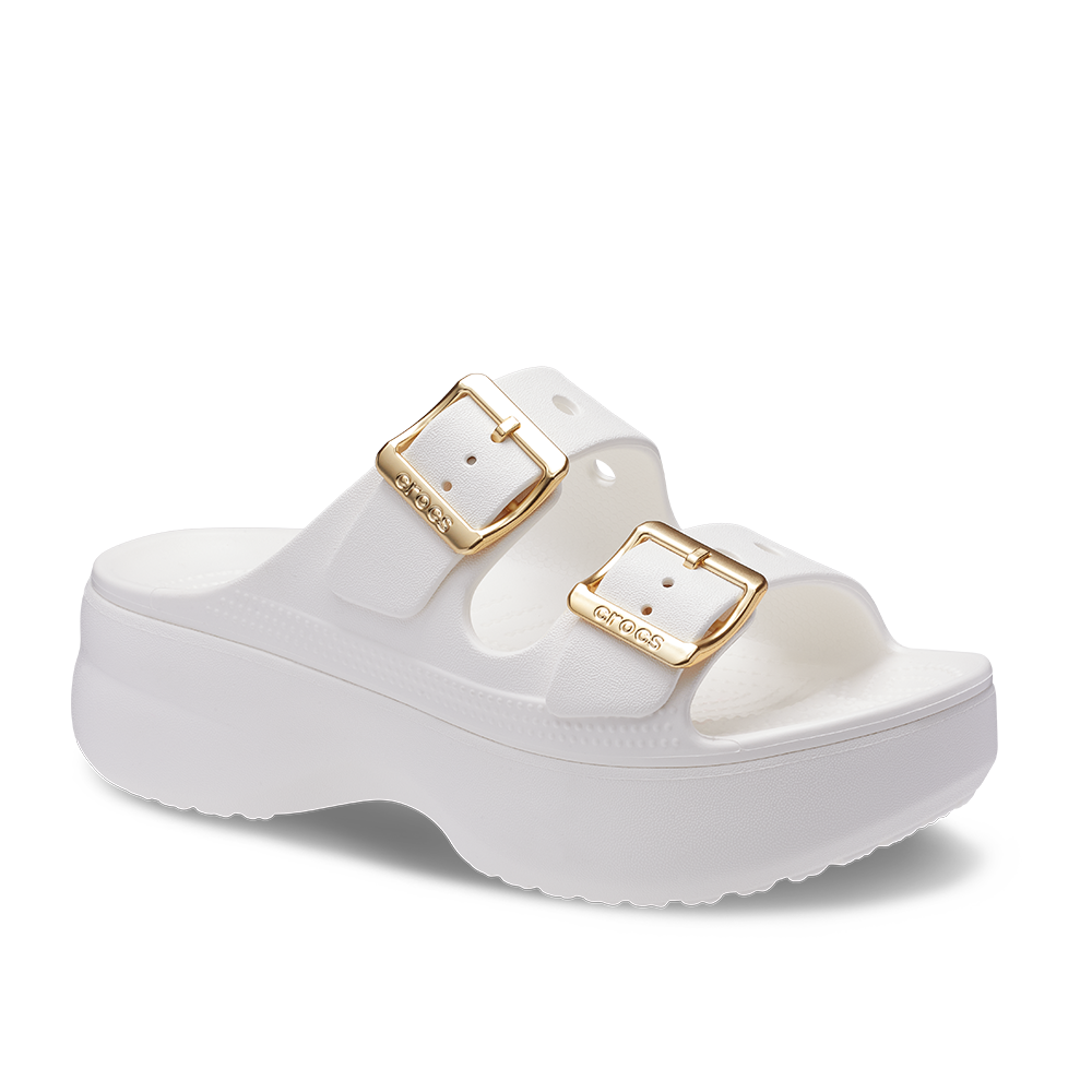 Womens Saturday Metallic Buckle Platform Sandal