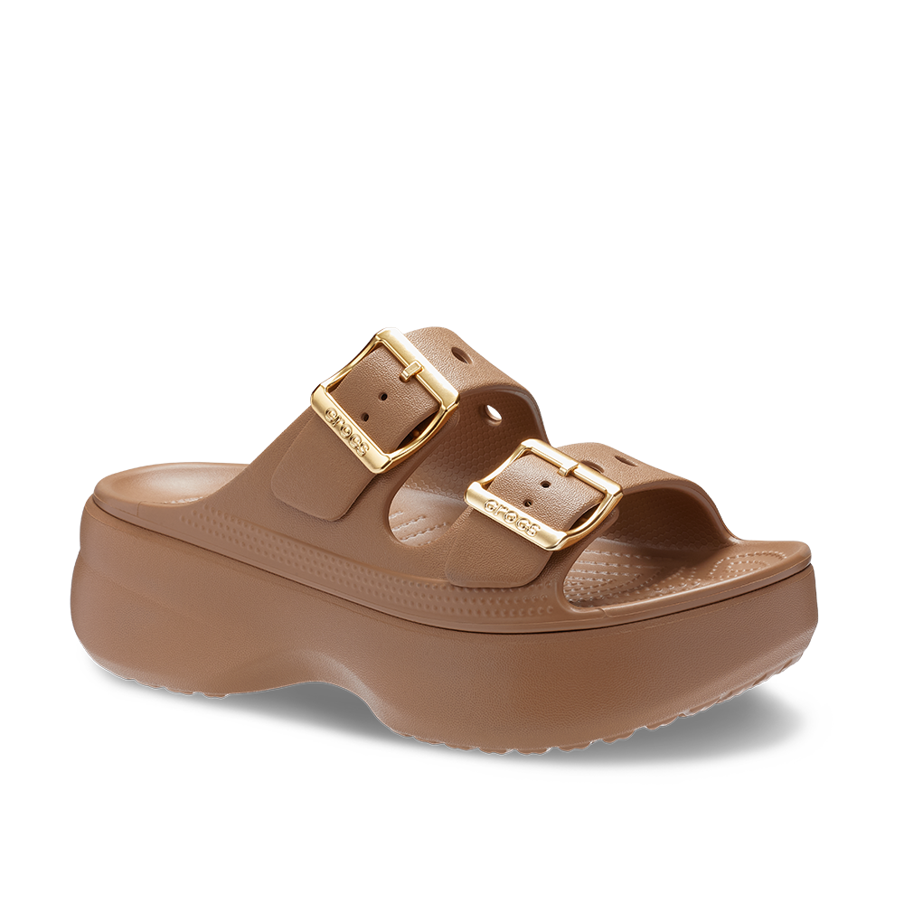 Womens Saturday Metallic Buckle Platform Sandal
