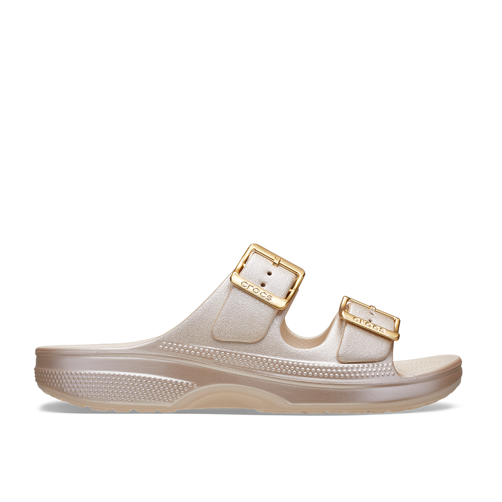 Womens Saturday Buckle Tinted Metallic Sandal