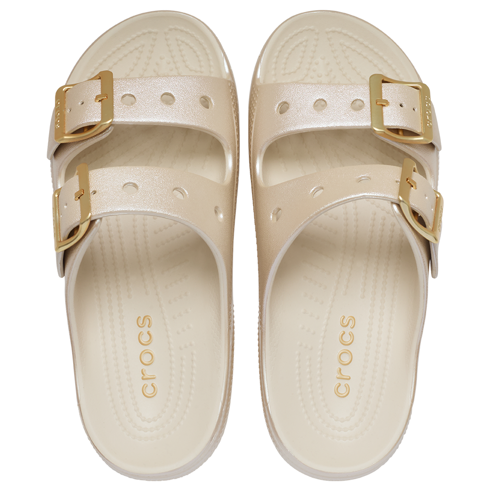 Womens Saturday Buckle Tinted Metallic Sandal
