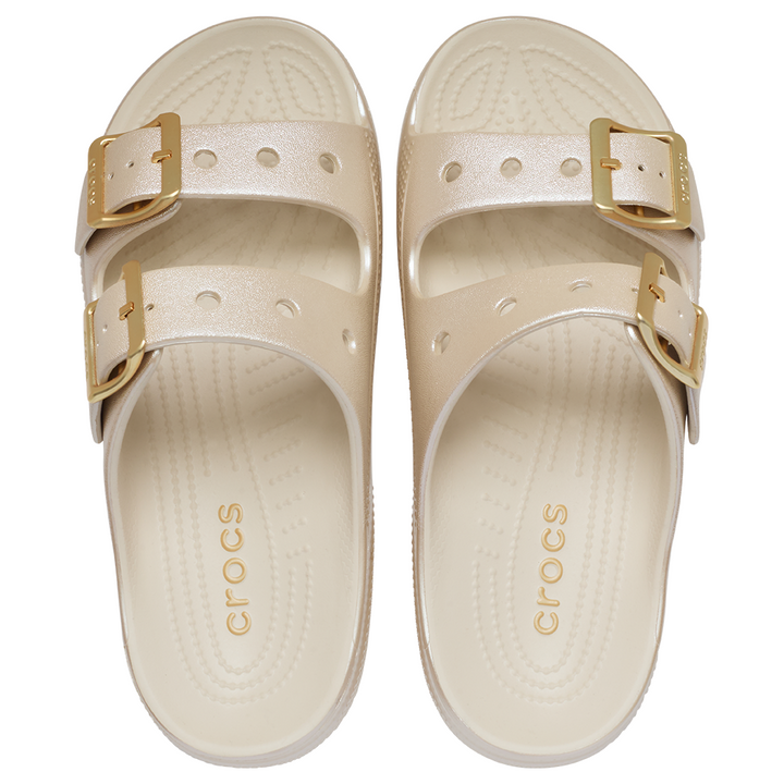 Womens Saturday Buckle Tinted Metallic Sandal