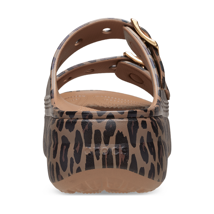 Womens Saturday Metallic Buckle Animal Platform Sandal