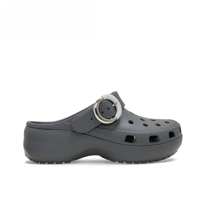 Women Classic Platform Dipped Buckle Clog