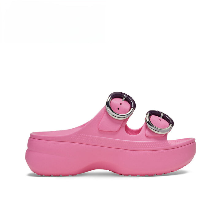 Women Saturday Platform Dipped Buckle Sandal