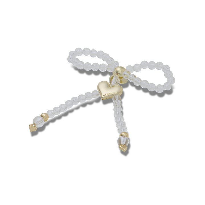 Beaded Bow with Gold Heart
