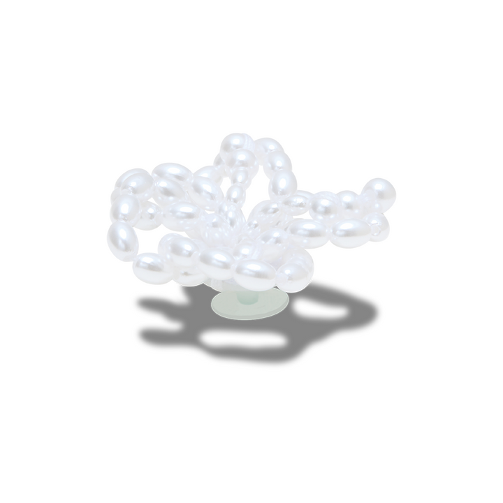 White Pearl Beaded Floral