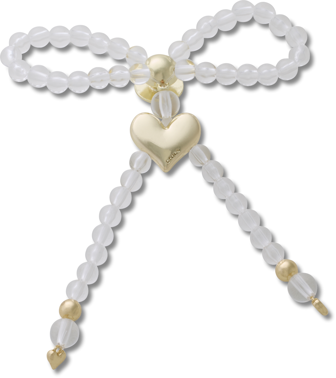 Beaded Bow with Gold Heart